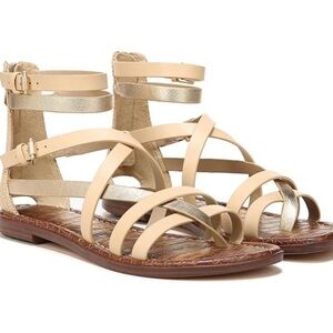 Sam Elderman Gibbs Leather Strappy Gladiator Sandals - NWT